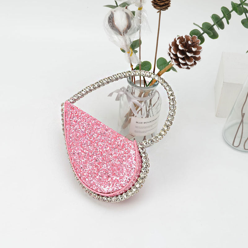 Diamond Heart-shaped Clutch Diamond Dinner Bag Clutch Small ARZ