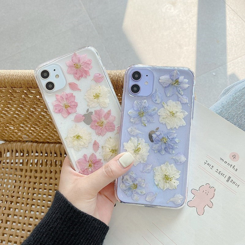 Hyuna handmade real flowers for OPPOreno5pro mobile phone case 4se soft reno2z, 3pro transparent ace2 female ARZ