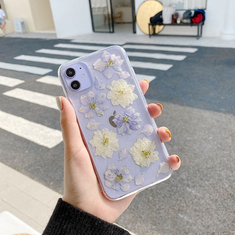 Hyuna handmade real flowers for OPPOreno5pro mobile phone case 4se soft reno2z, 3pro transparent ace2 female ARZ