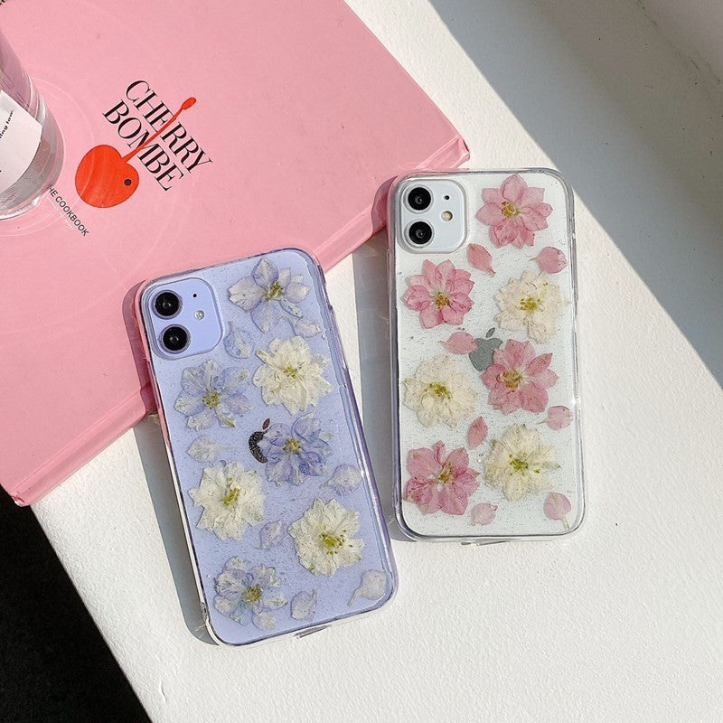 Hyuna handmade real flowers for OPPOreno5pro mobile phone case 4se soft reno2z, 3pro transparent ace2 female ARZ