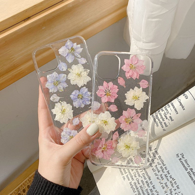 Hyuna handmade real flowers for OPPOreno5pro mobile phone case 4se soft reno2z, 3pro transparent ace2 female ARZ