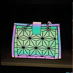 One-Shoulder Diamond Bag Colorful Luminous Portable Diagonal Bag ARZ