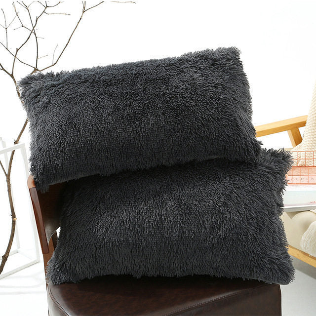 Plush Pillow Case Winter Warm Long Fluffy Slee ARZ