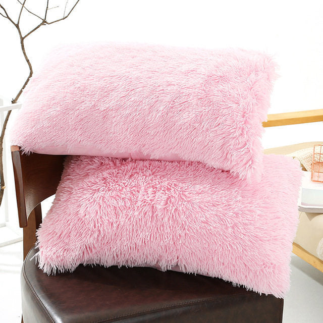 Plush Pillow Case Winter Warm Long Fluffy Slee ARZ