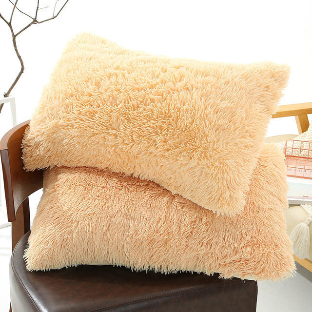 Plush Pillow Case Winter Warm Long Fluffy Slee ARZ