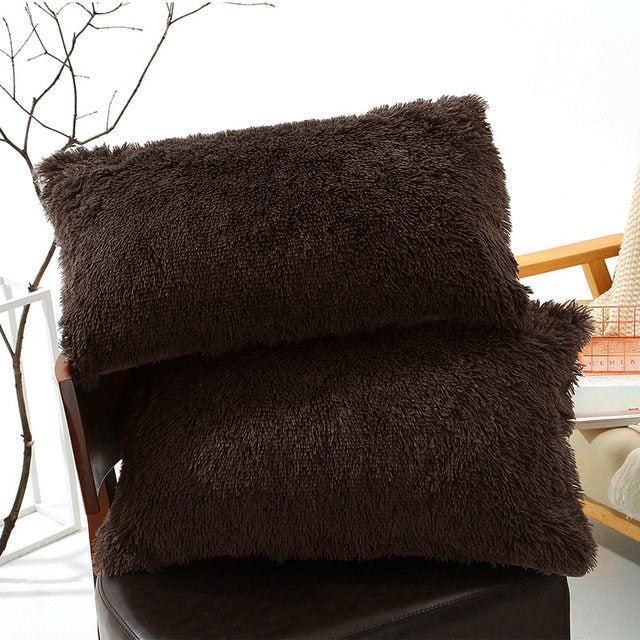 Plush Pillow Case Winter Warm Long Fluffy Slee ARZ