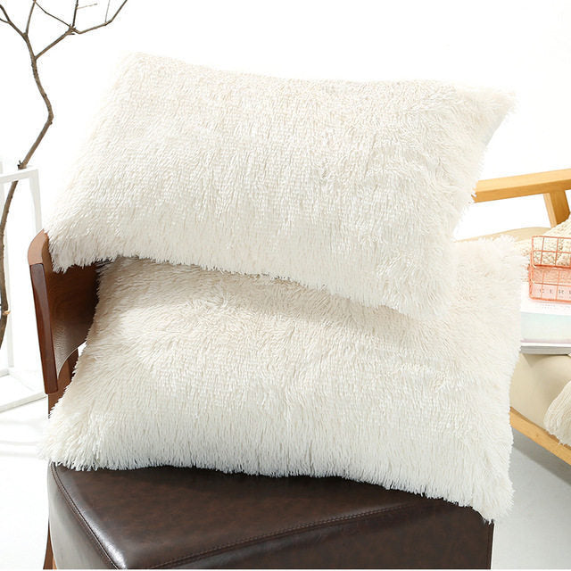 Plush Pillow Case Winter Warm Long Fluffy Slee ARZ