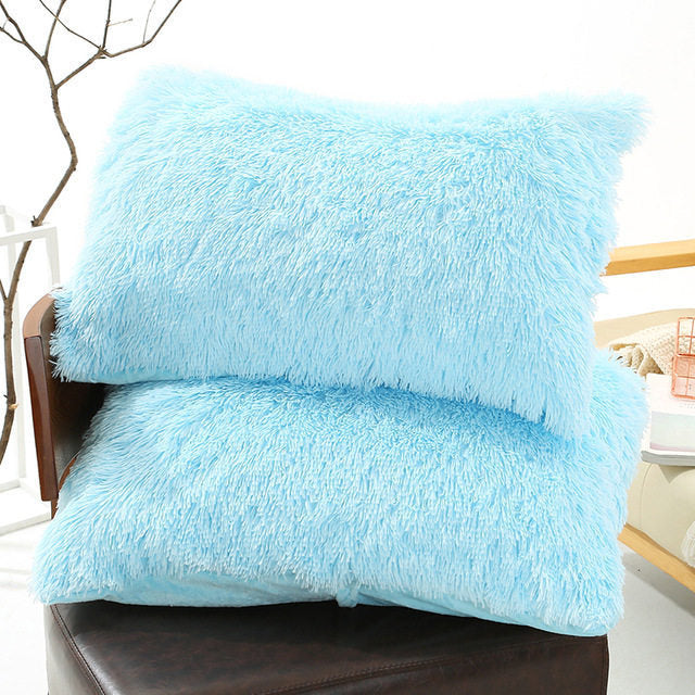 Plush Pillow Case Winter Warm Long Fluffy Slee ARZ