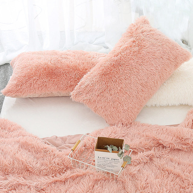 Plush Pillow Case Winter Warm Long Fluffy Slee ARZ