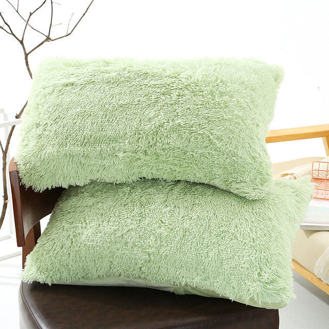 Plush Pillow Case Winter Warm Long Fluffy Slee ARZ