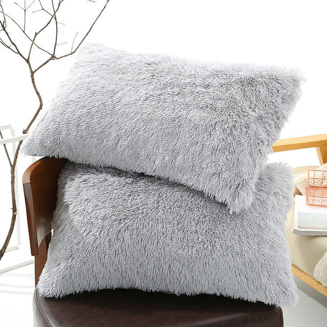 Plush Pillow Case Winter Warm Long Fluffy Slee ARZ