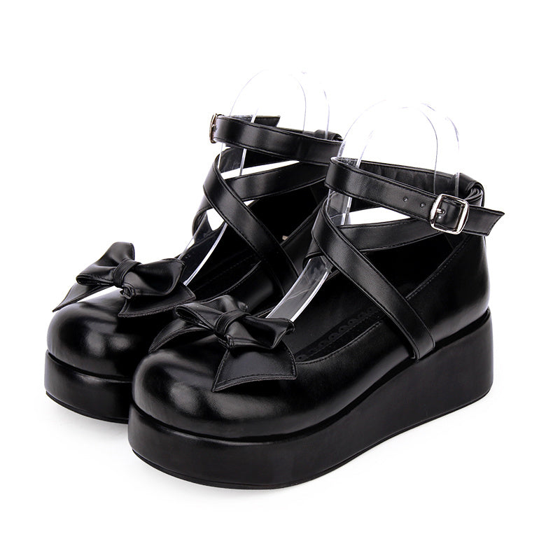 Low Heel Platform Platform Princess Shoes With Lolita Bow ARZ