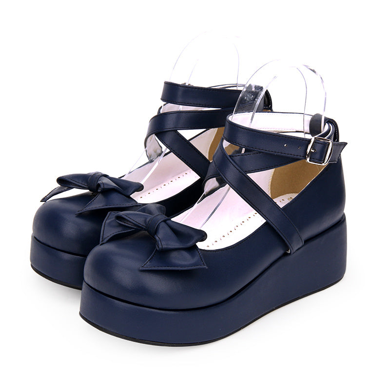 Low Heel Platform Platform Princess Shoes With Lolita Bow ARZ