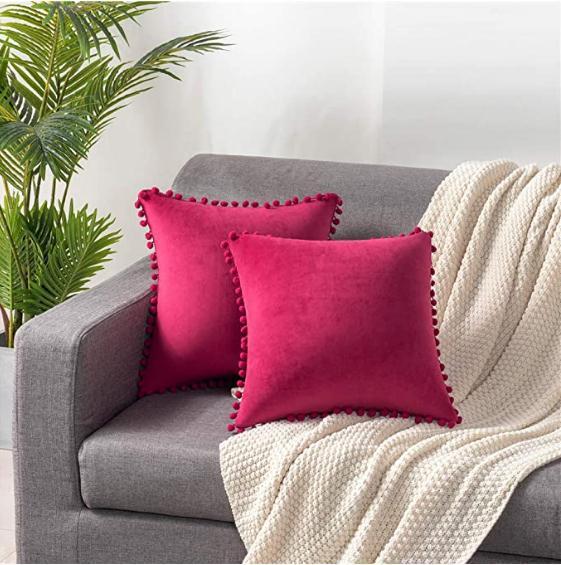 Wind Velvet Solid Color Cushion Cover For Office ARZ