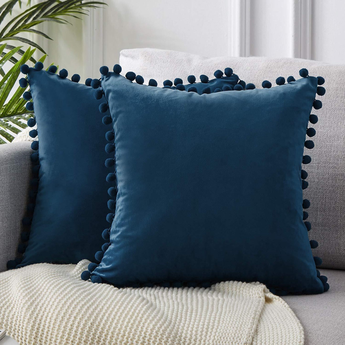 Wind Velvet Solid Color Cushion Cover For Office ARZ