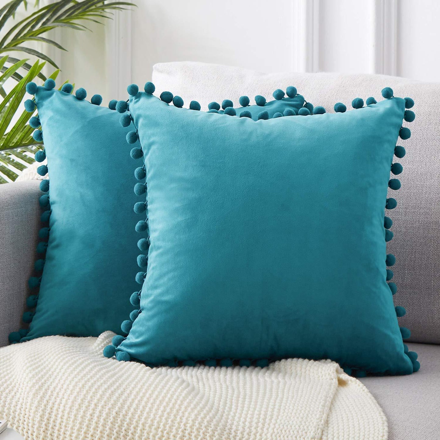 Wind Velvet Solid Color Cushion Cover For Office ARZ