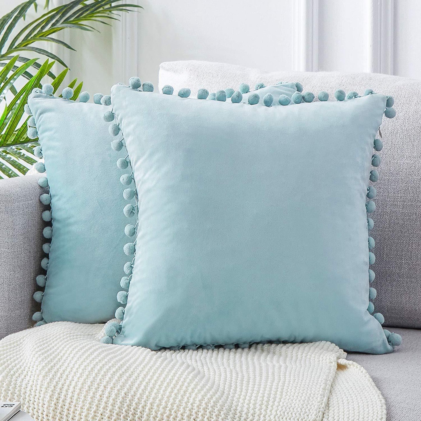 Wind Velvet Solid Color Cushion Cover For Office ARZ