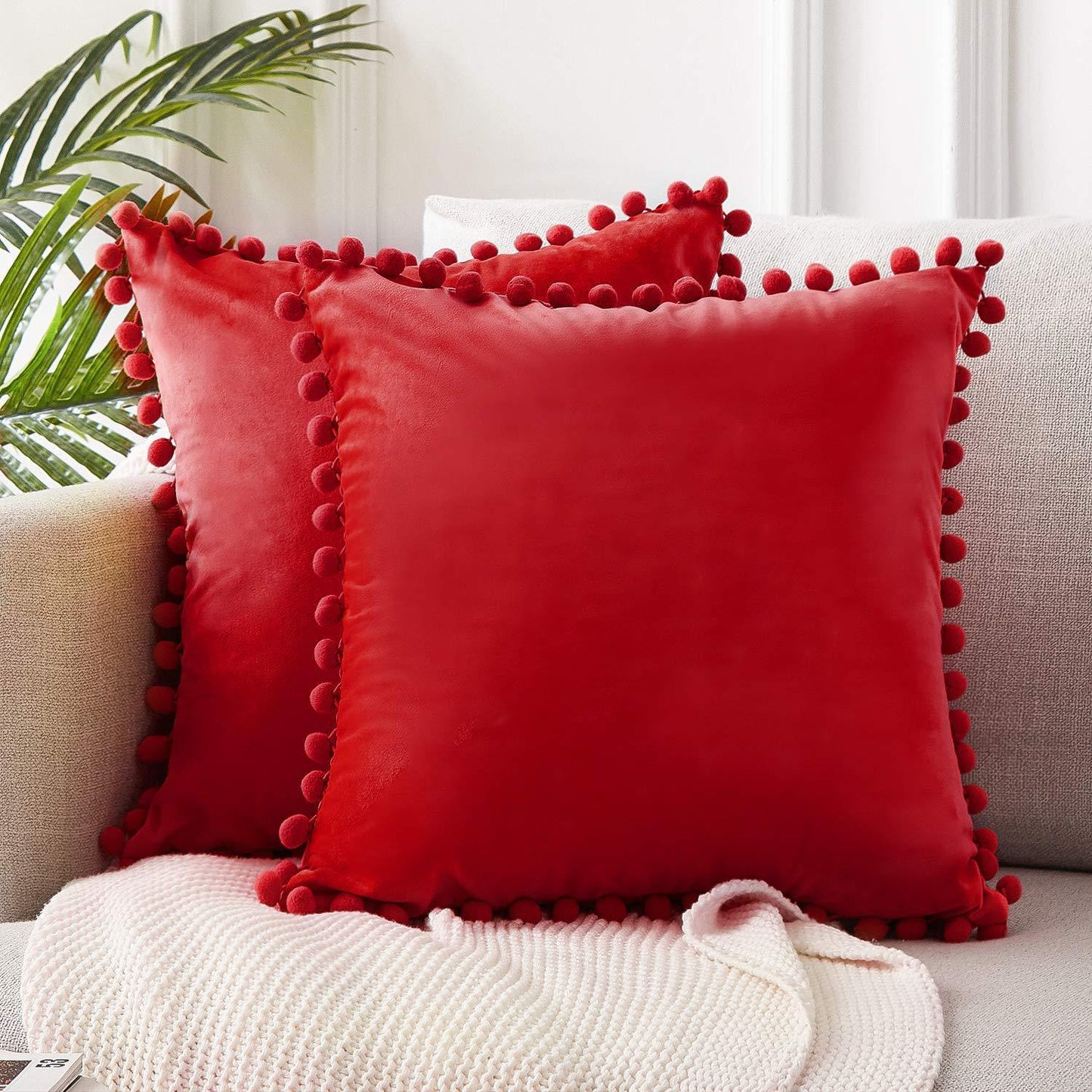 Wind Velvet Solid Color Cushion Cover For Office ARZ