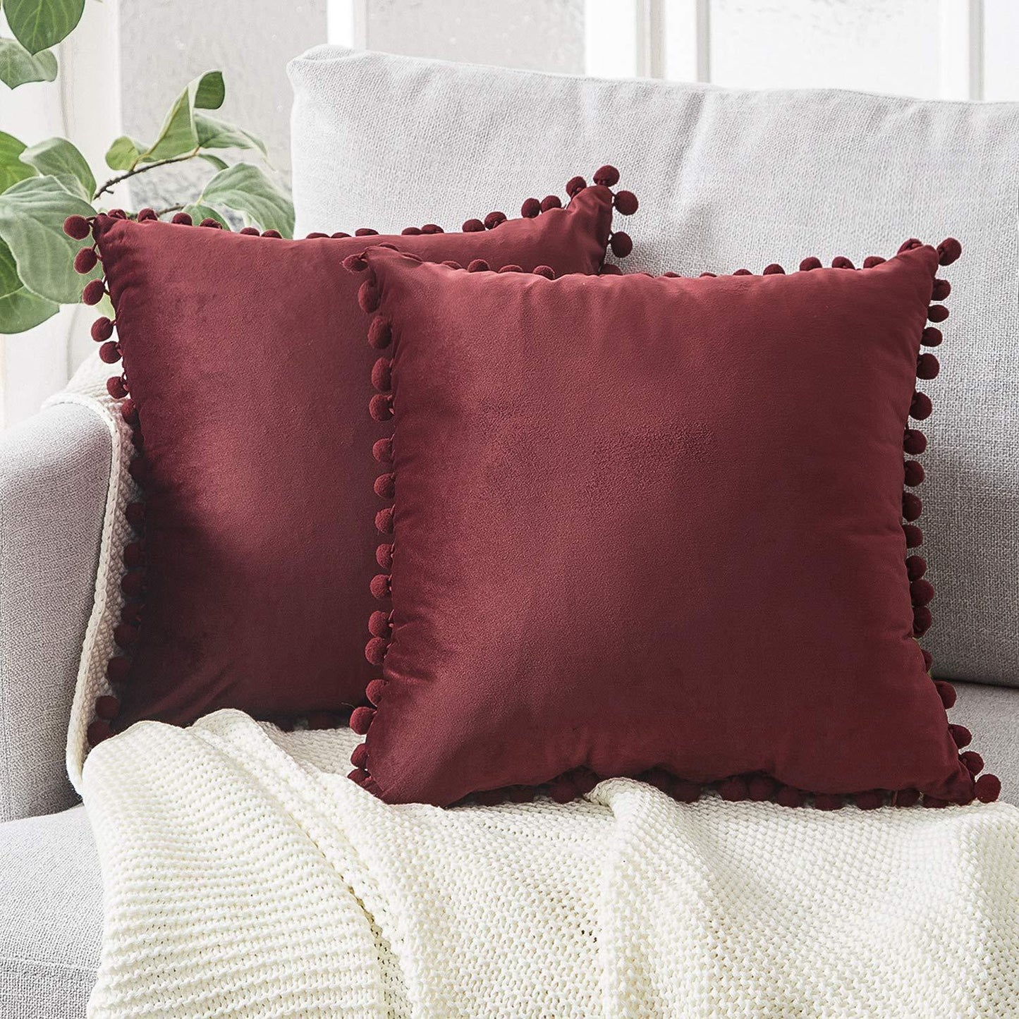 Wind Velvet Solid Color Cushion Cover For Office ARZ