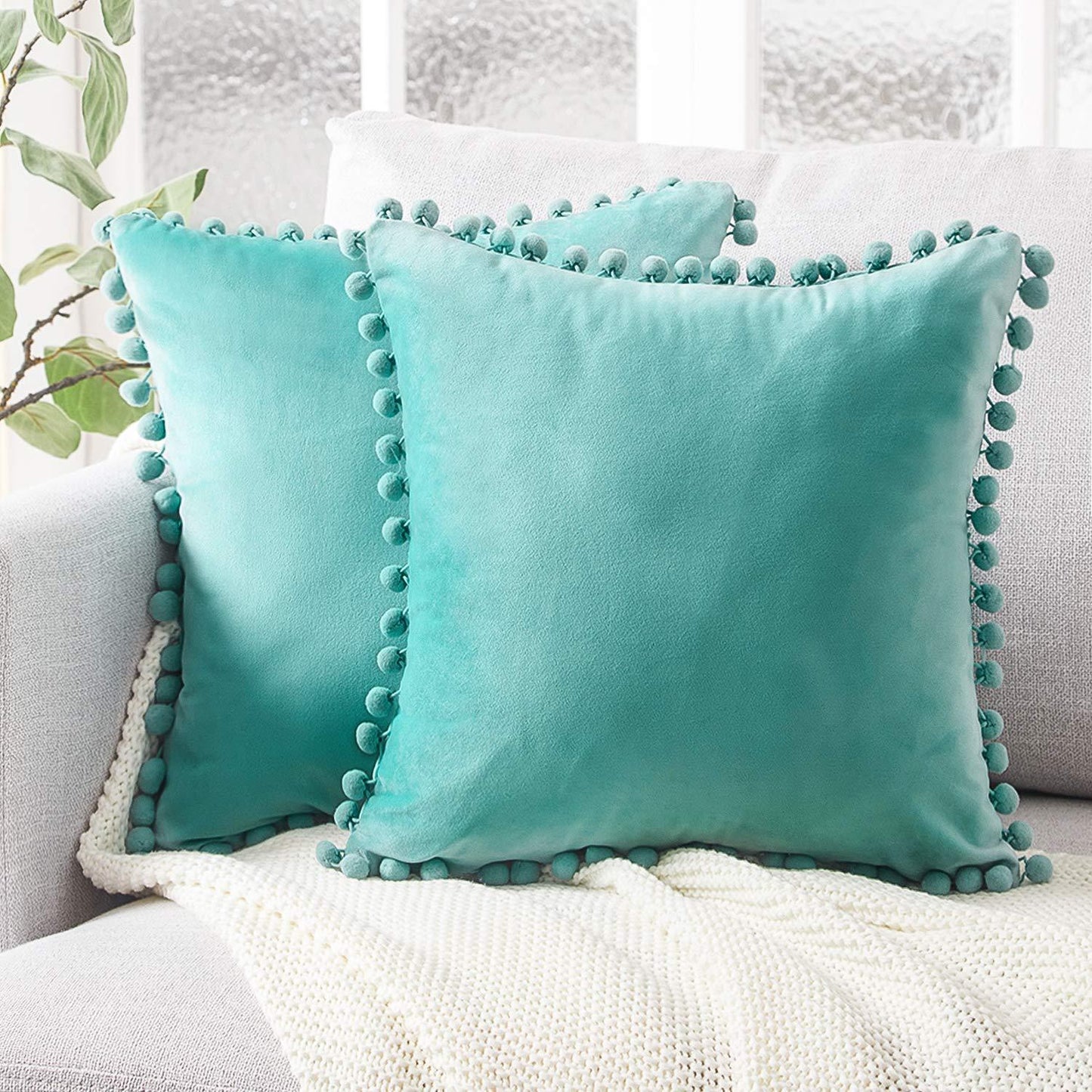 Wind Velvet Solid Color Cushion Cover For Office ARZ