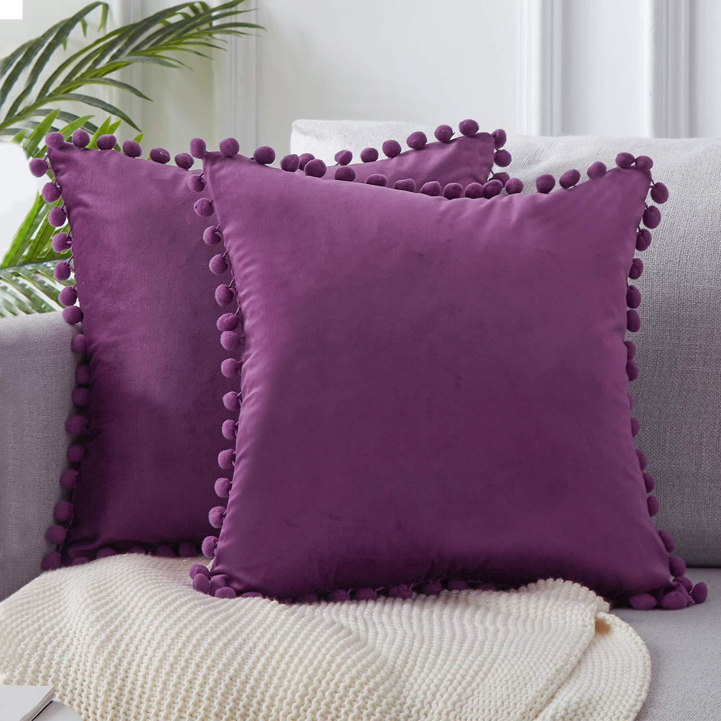 Wind Velvet Solid Color Cushion Cover For Office ARZ