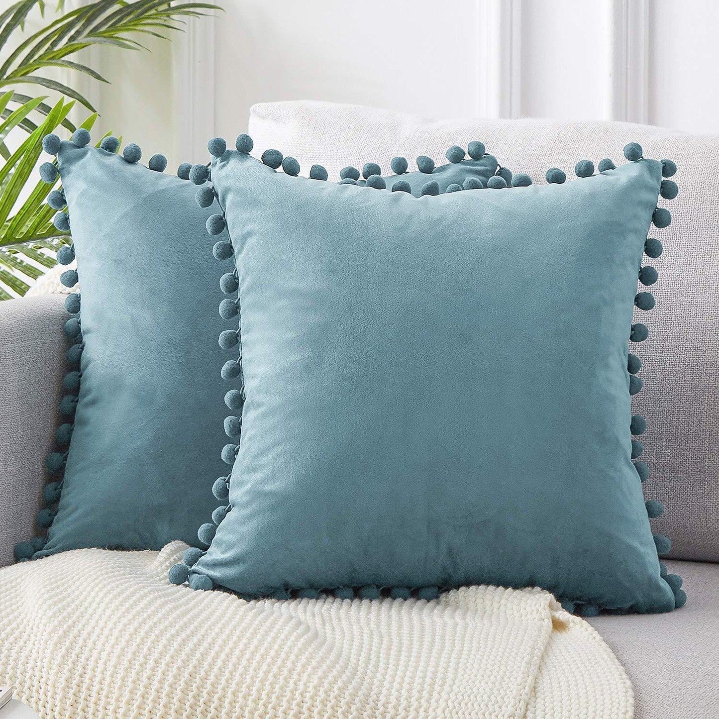 Wind Velvet Solid Color Cushion Cover For Office ARZ