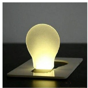 Foldable LED Pocket Lamp Mini Wallet Pocket LED Card Light Novelty Lighting Bulb Lamp Credit Card Size Ultra-thin Lamp ARZ