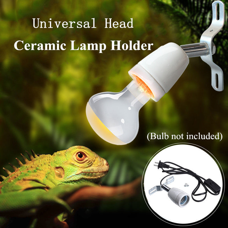 Reptile Ceramic Heat Lamp Holder E27 Lamp Base 400W UVA UVB ARZ