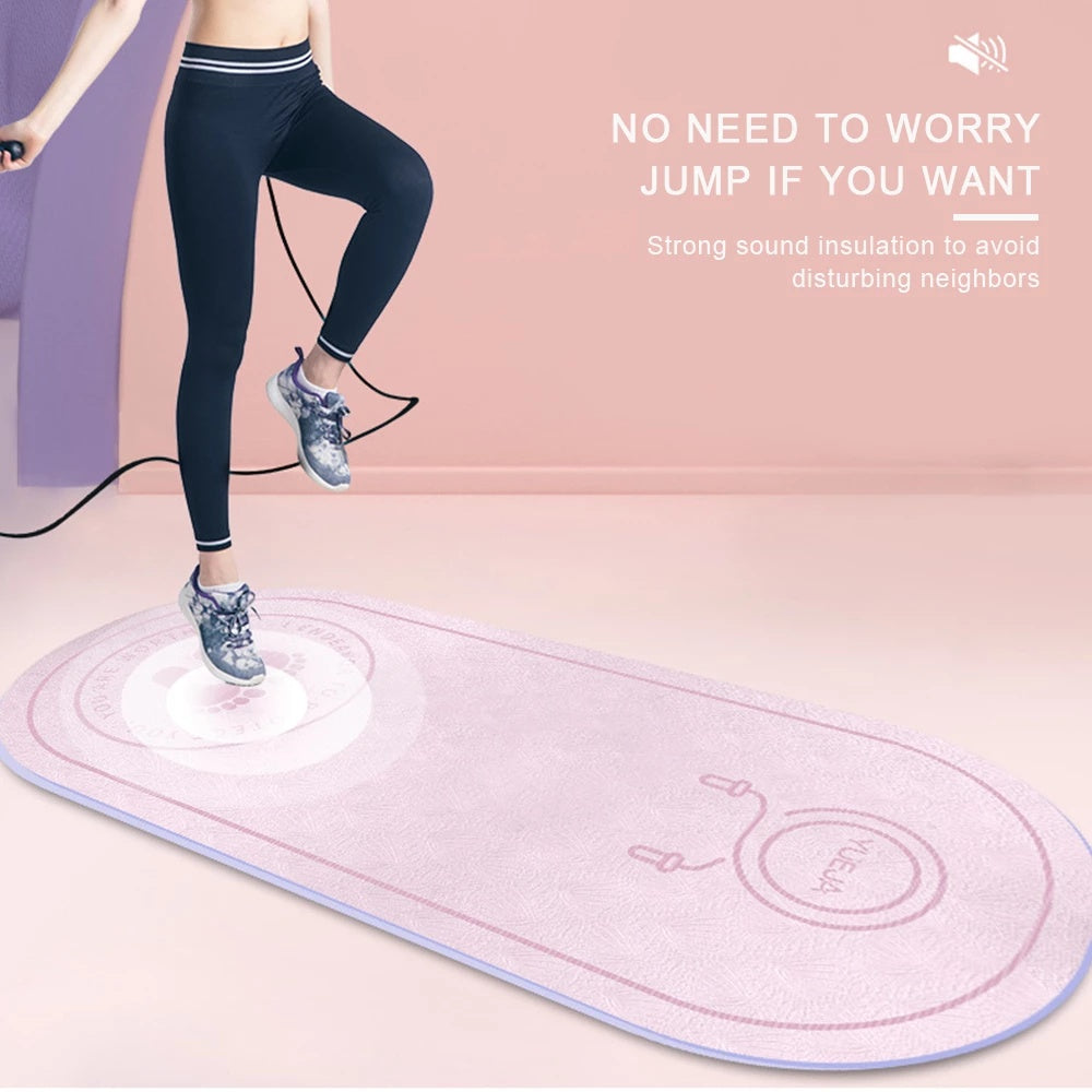 Fitness Mat Elasticity Rope Mat Durable Outdoor Yoga Mat Body Line Non-slip Mat Exercise Mute Yoga Mat High Density Board ARZ