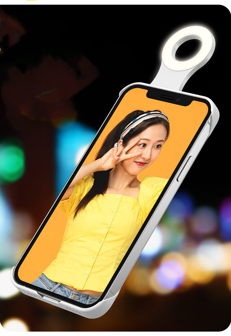 Compatible With Fill Light Selfie Beauty Ring Phone Case Stable Shell Perfect Glow Cover Taking Photo ARZ