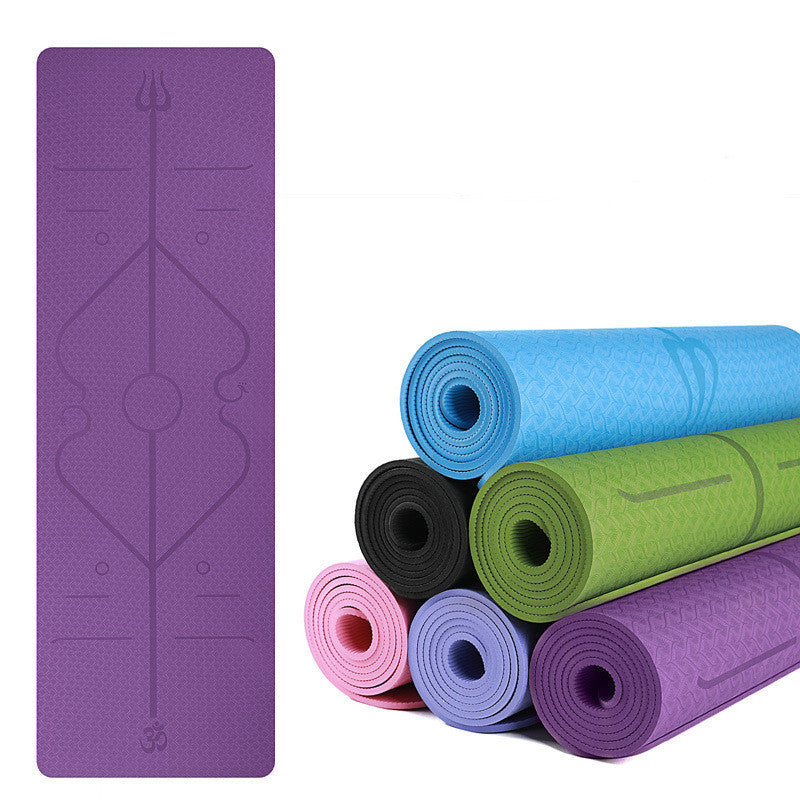 Yoga Mat Two-Color 6Mm Posture Line Yoga Mat Fitness Mat ARZ