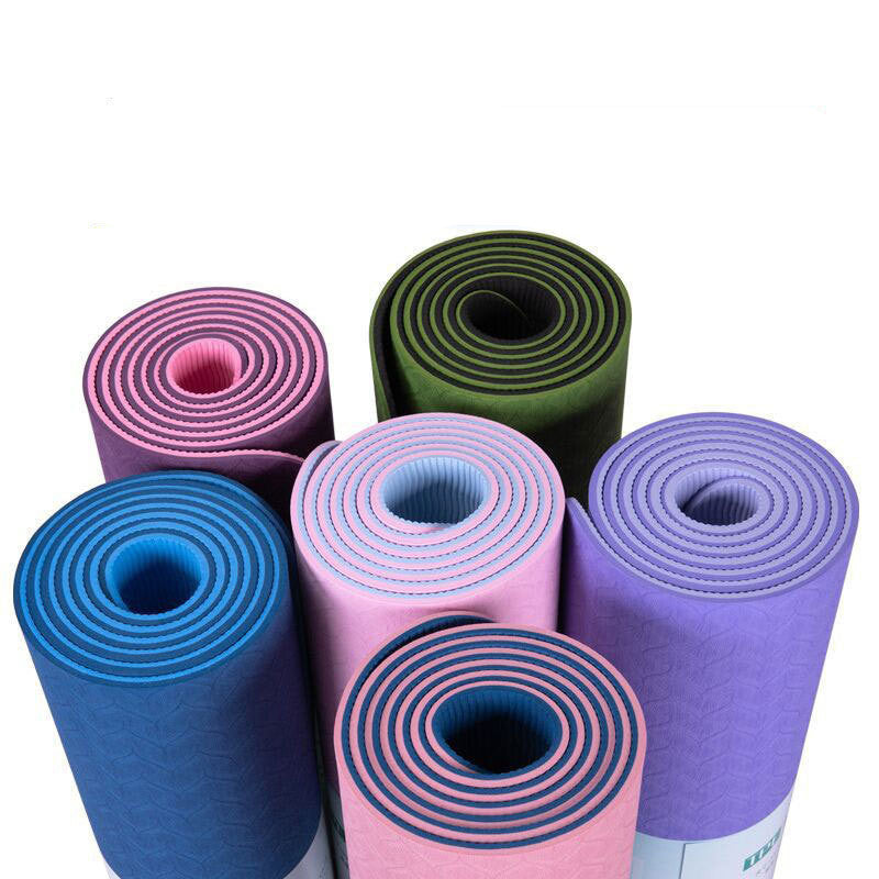 Yoga Mat Two-Color 6Mm Posture Line Yoga Mat Fitness Mat ARZ