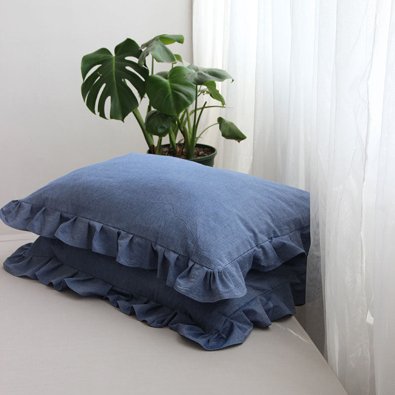 Pure Cotton Ruffled Pillowcase, A Pair Of Single Pillowcases ARZ