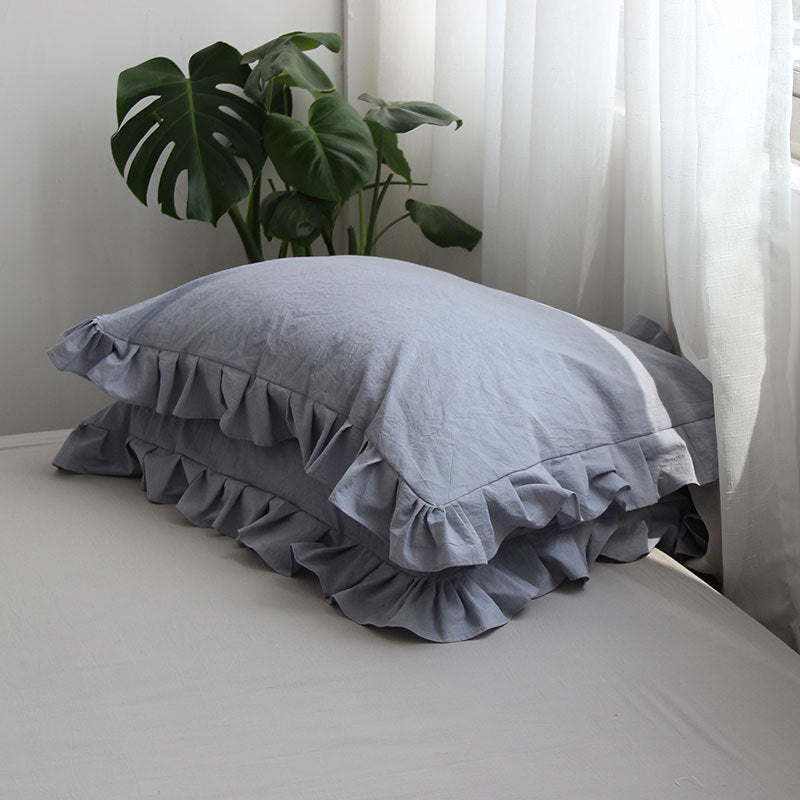 Pure Cotton Ruffled Pillowcase, A Pair Of Single Pillowcases ARZ