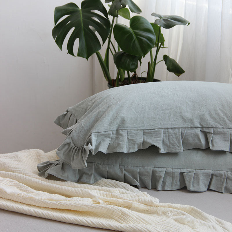 Pure Cotton Ruffled Pillowcase, A Pair Of Single Pillowcases ARZ