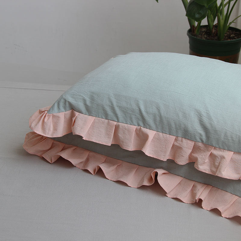 Pure Cotton Ruffled Pillowcase, A Pair Of Single Pillowcases ARZ