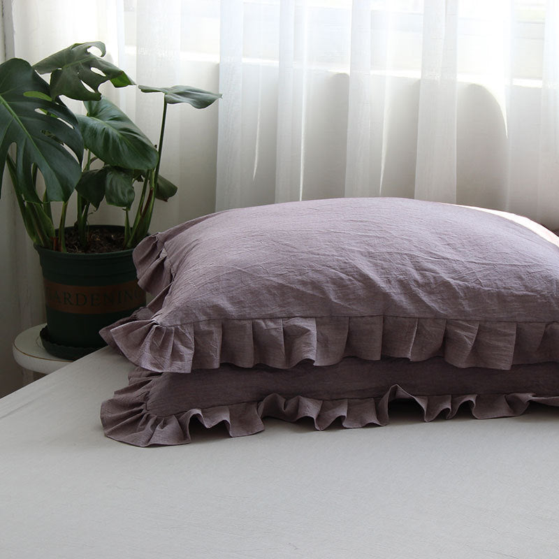 Pure Cotton Ruffled Pillowcase, A Pair Of Single Pillowcases ARZ