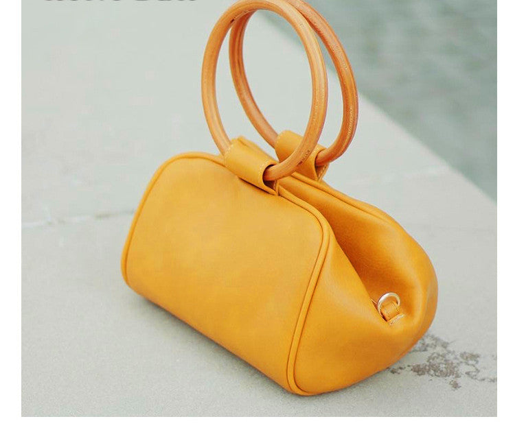 New Fashionable Wooden Ring Hand-Held Make-Up Retro Women'S Bag ARZ