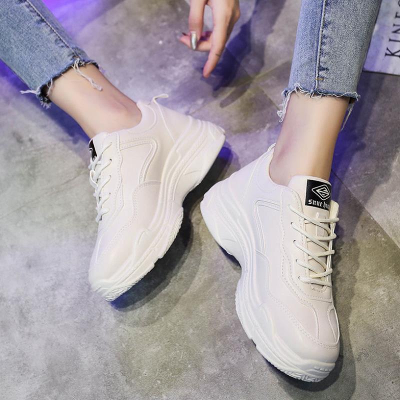 Spring Heightening Sneakers Thick-Soled All-Match White Shoes ARZ