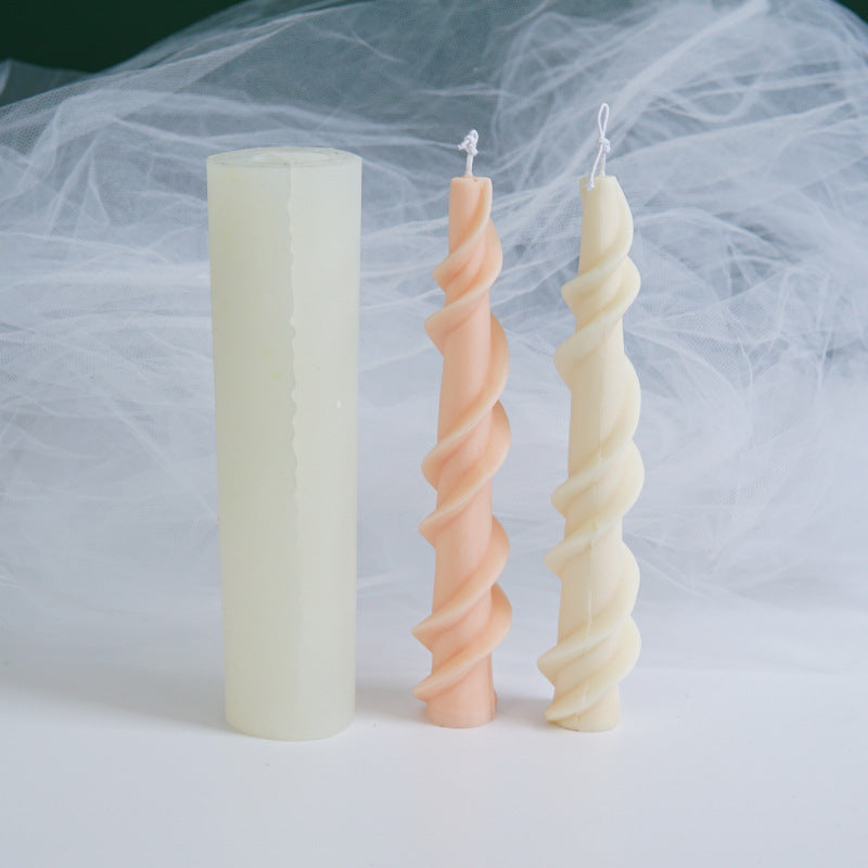 Screw Wax Silicone Mold Rotating Lace Candle Mold ARZ