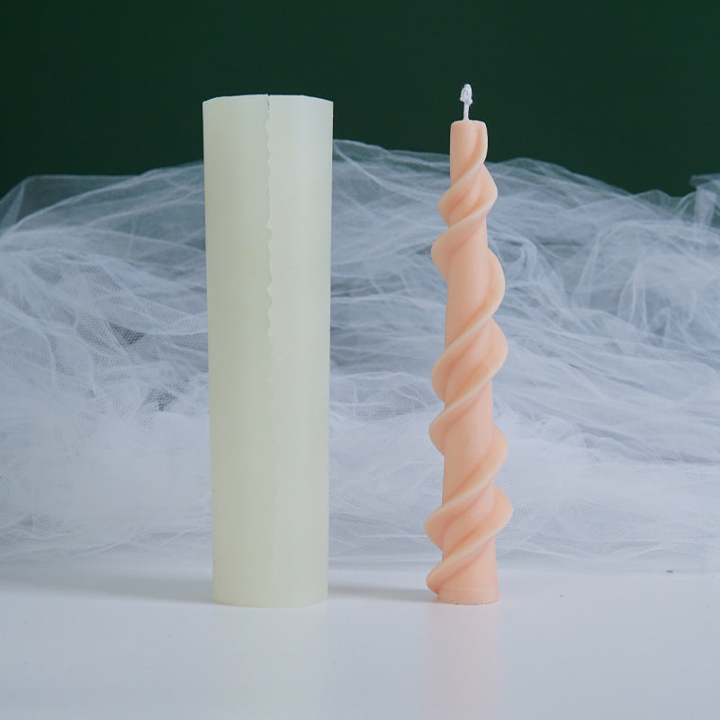 Screw Wax Silicone Mold Rotating Lace Candle Mold ARZ