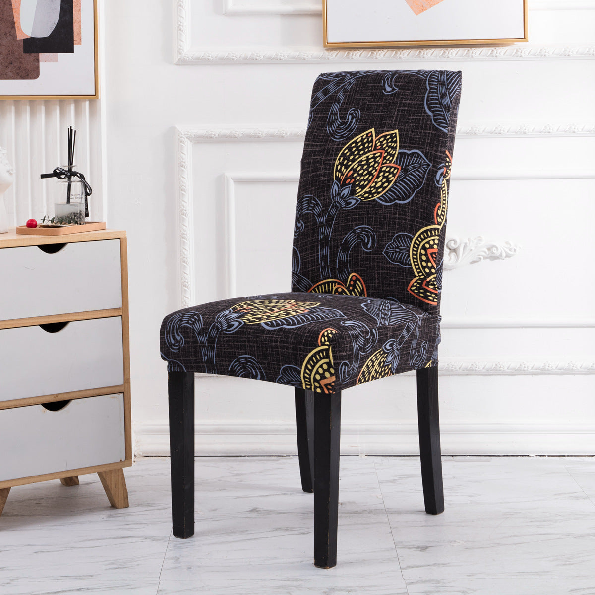 Printed Elastic Chair Cover Household Anti-Fouling Chair Cover ARZ