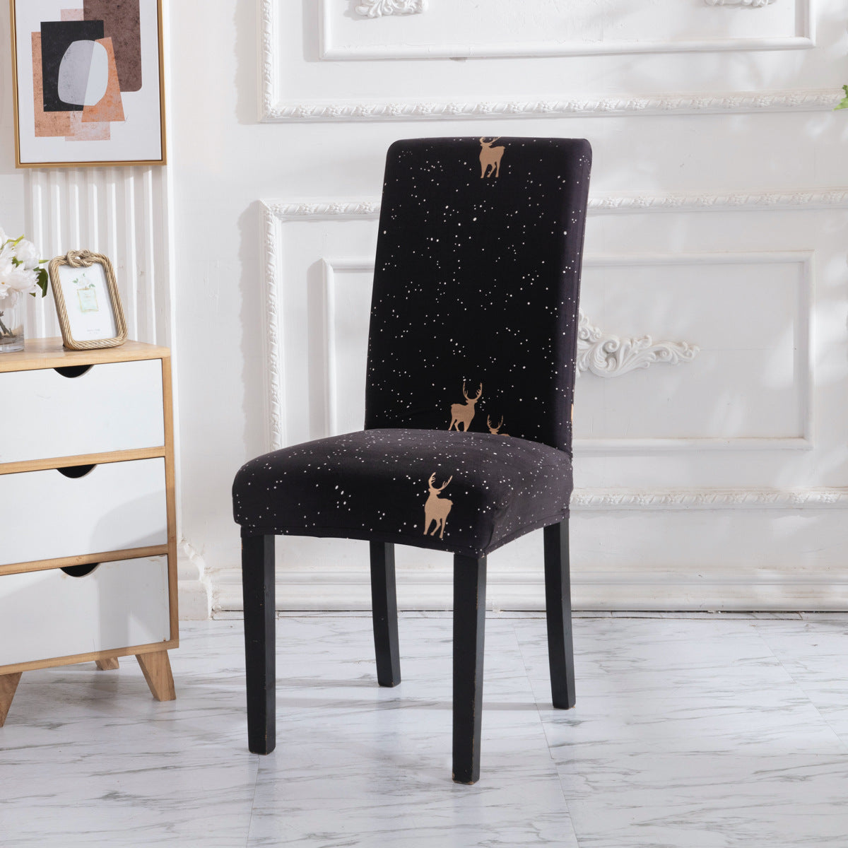 Printed Elastic Chair Cover Household Anti-Fouling Chair Cover ARZ