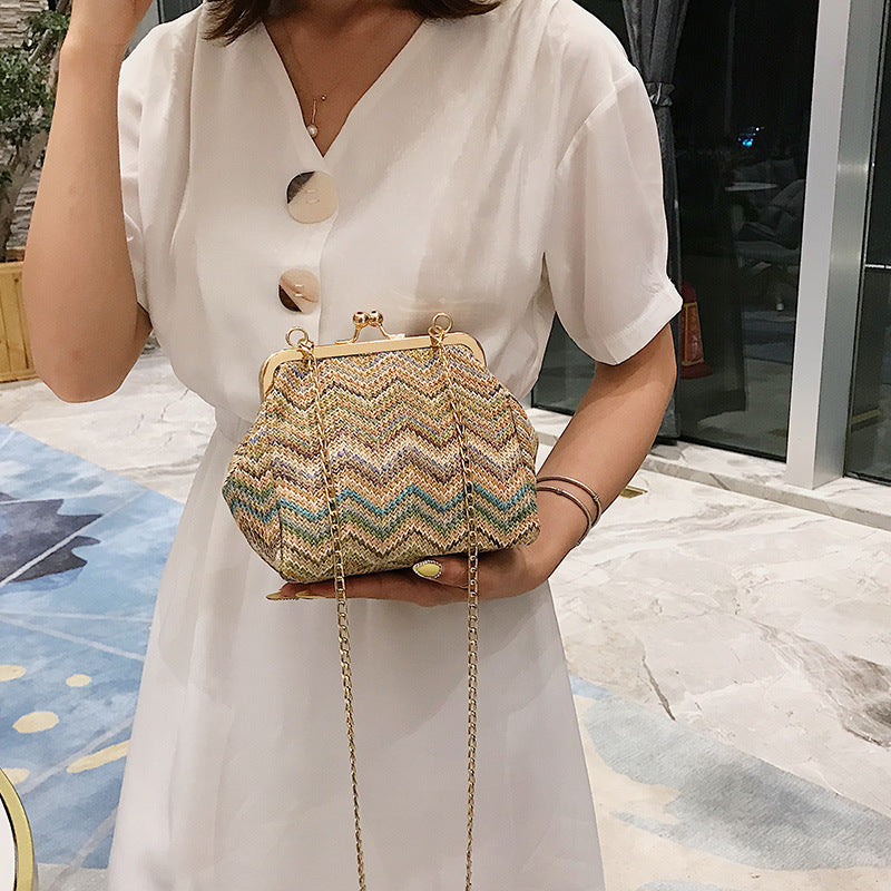 Small Bag New Trend Korean Fashion Woven Hand Chain Bag Simple And Versatile ARZ