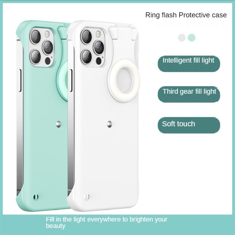 Compatible With Fill Light Selfie Beauty Ring Phone Case Stable Shell Perfect Glow Cover Taking Photo ARZ