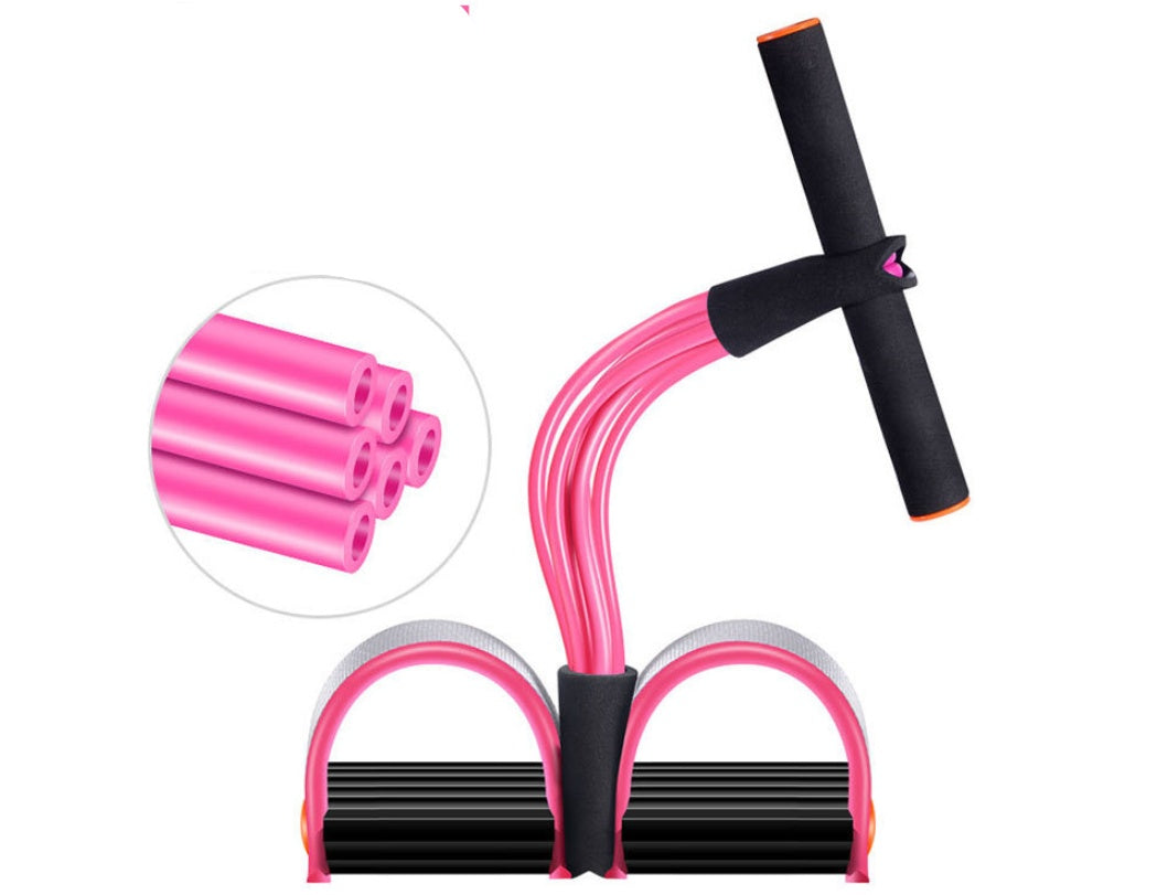 Natural Latex Foot Pedal Elastic Pull Rope with Handle Fitness Equipment Bodybuilding Expander ARZ