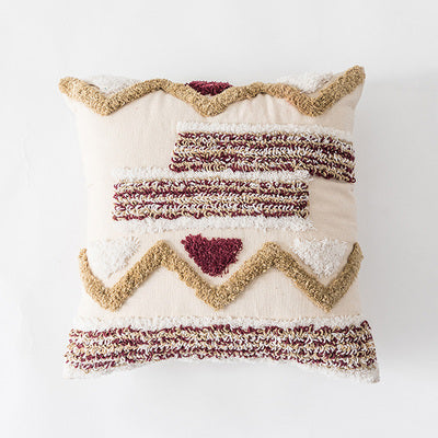 Indian Embroidered Tufted Tassel Pillow ARZ