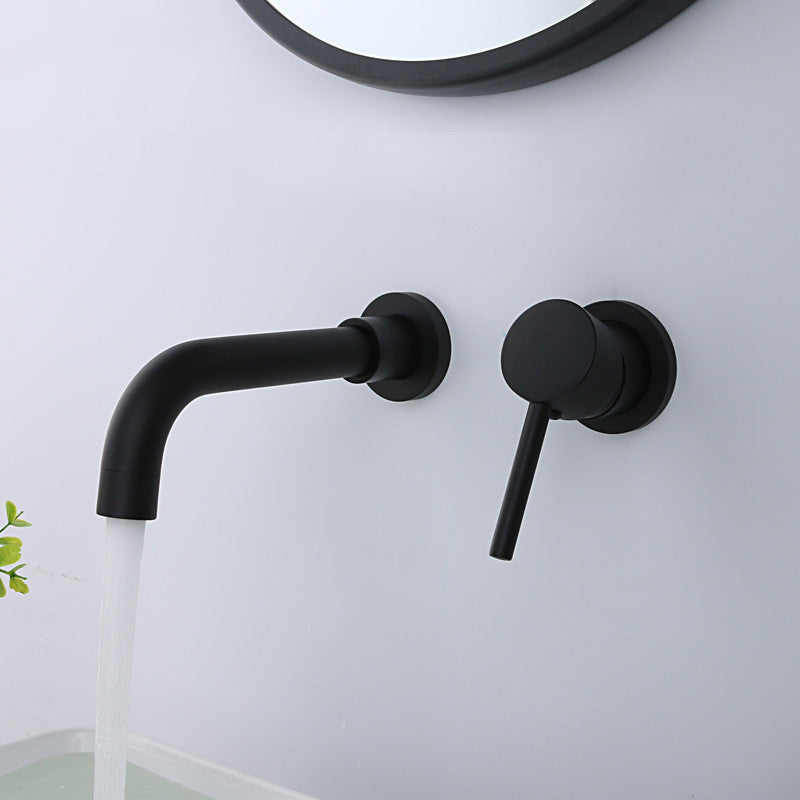 Concealed Basin Faucet Black Frosted Recessed Faucet ARZ