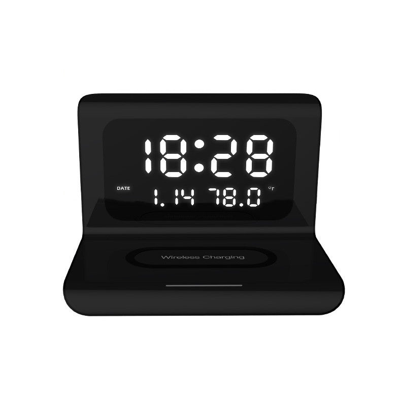 Wireless Charger Alarm Clock Creative Perpetual Calendar Temperature and Humidity Wireless Charge 10W Fast Charge ARZ