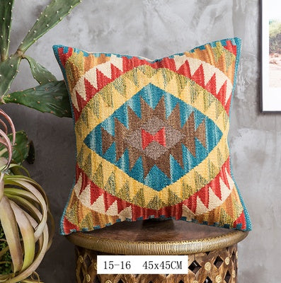 Nordic Pillow Hard Wool Pakistan Imported Handmade Bohemian Retro Pillow ARZ